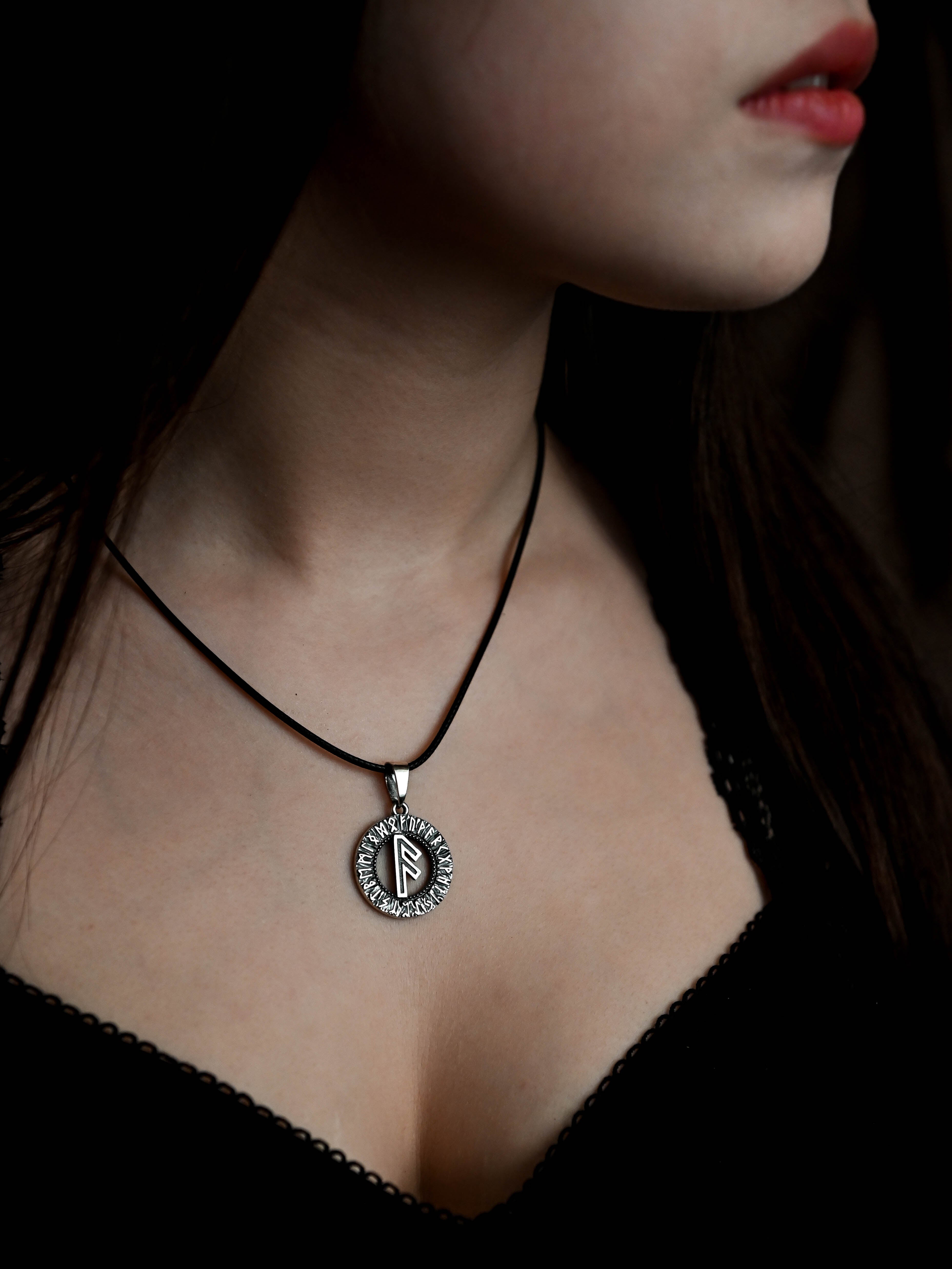 Ansuz Rune Amulet, Elder Futhark, Sterling Silver 925 — Viking & Norse Symbol Pendant