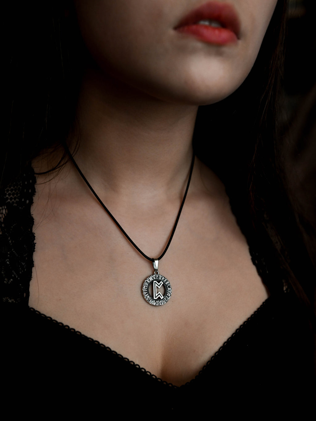 Perthro Rune Amulet, Elder Futhark, Sterling Silver 925 — Viking & Norse Symbol Pendant