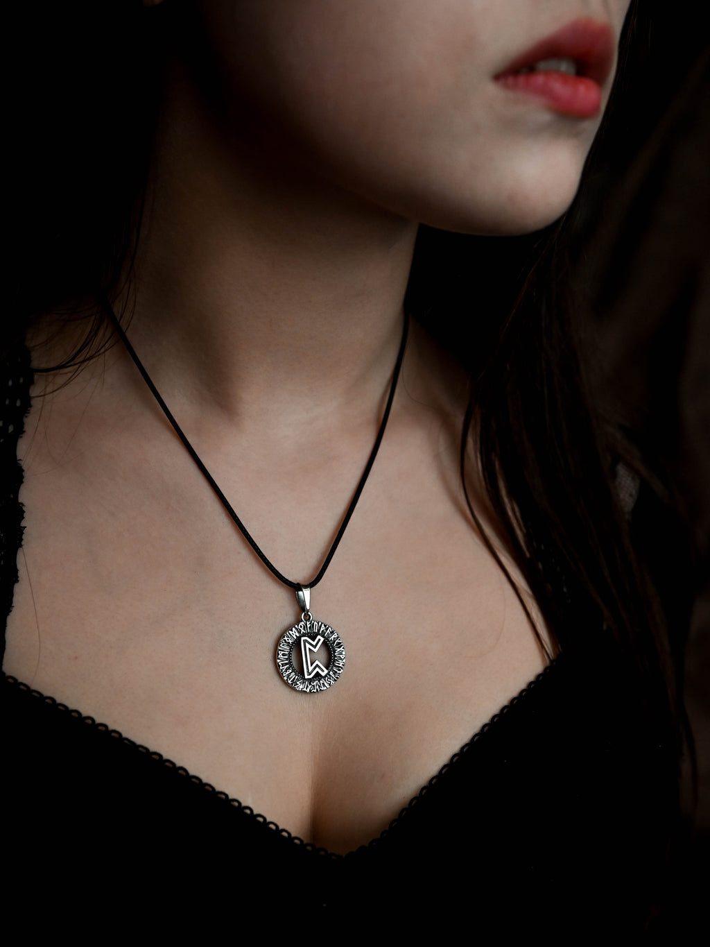 Perthro Rune Amulet, Elder Futhark, Sterling Silver 925 — Viking & Norse Symbol Pendant