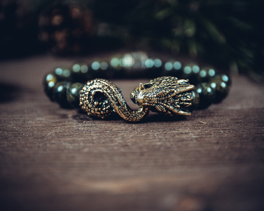 Serpentine Bracelet with Jormungandr Clasp