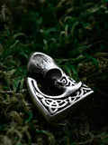 Viking Axe with Patterns, Sterling Silver 925 — Viking Symbol Pendant