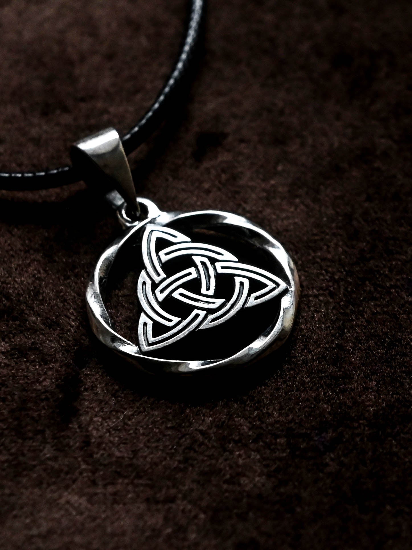 Celtic Knot Amulet in Twisted Sterling Silver 925 — Celtic, Viking & Norse Symbol Pendant