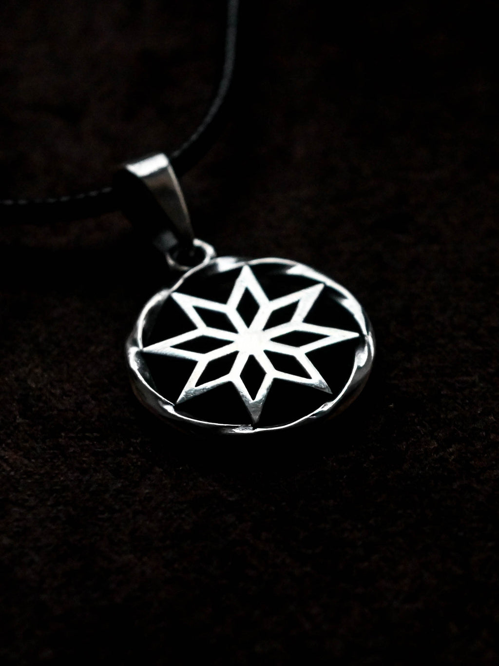 Alatyr Amulet in Twisted Sterling Silver 925 — Slavic, Viking & Norse Symbol Pendant