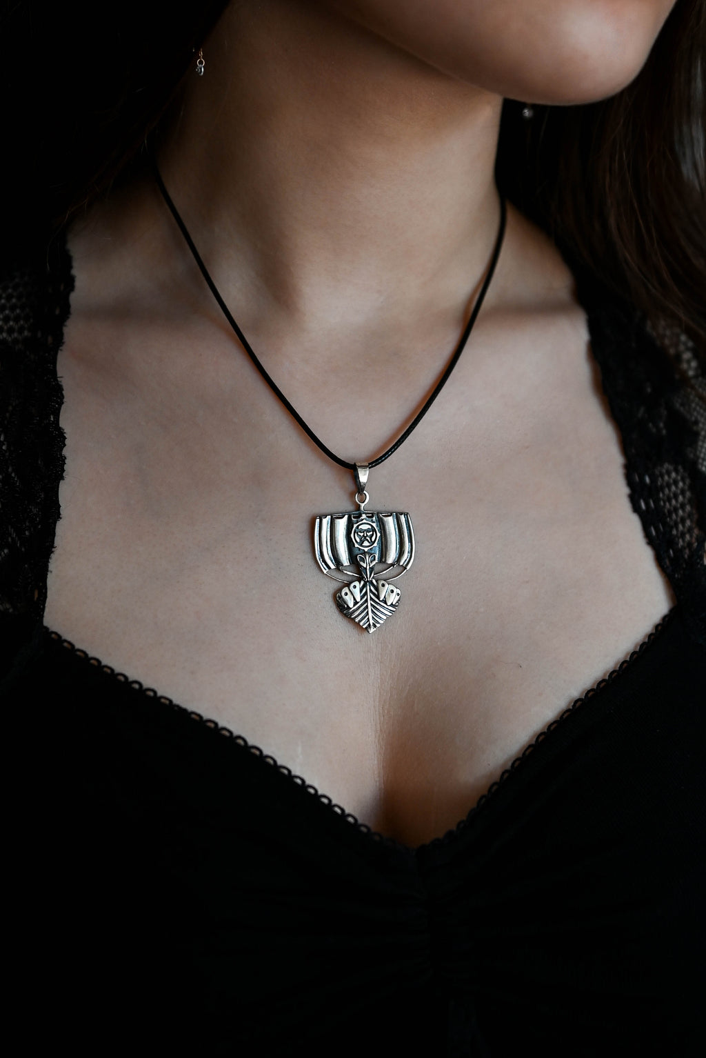 Viking Longship (Drakkar) Amulet, Sterling Silver 925 — Viking Symbol Pendant