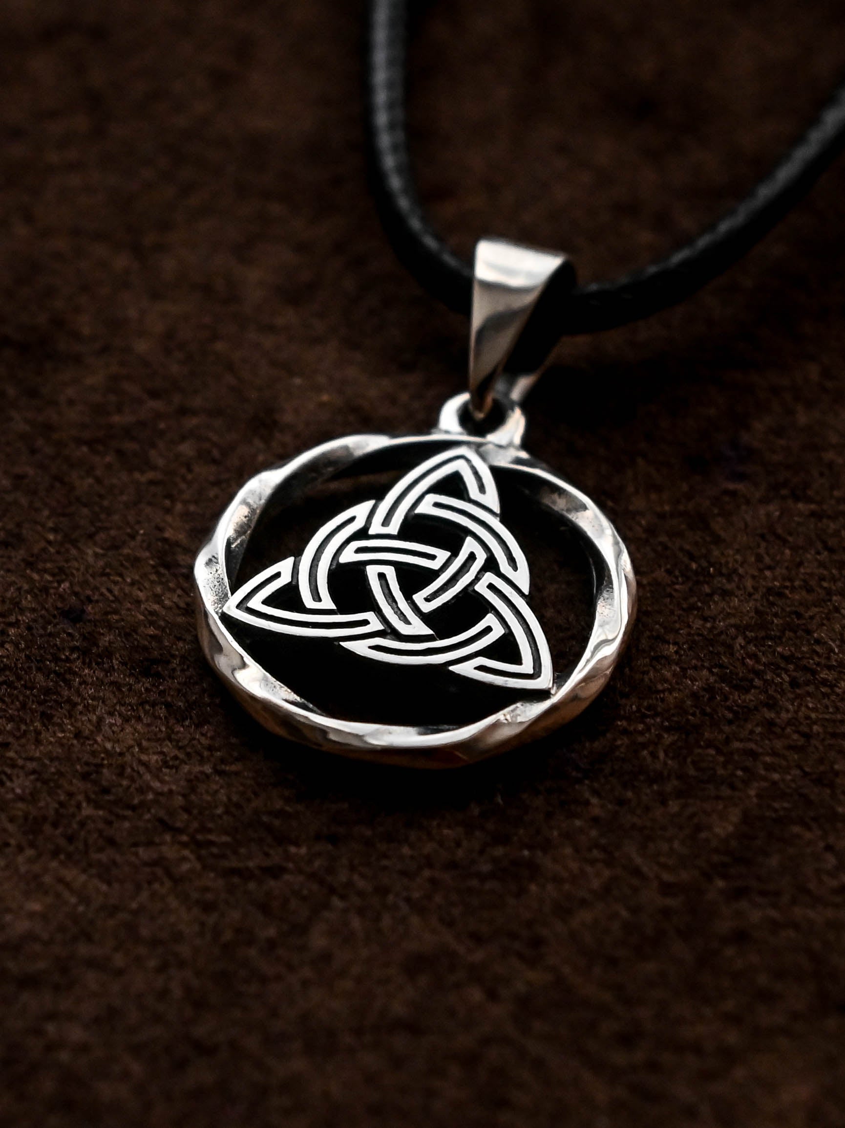 Celtic Knot Amulet in Twisted Sterling Silver 925 — Celtic, Viking & Norse Symbol Pendant