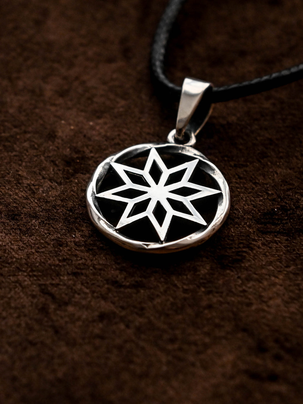 Alatyr Amulet in Twisted Sterling Silver 925 — Slavic, Viking & Norse Symbol Pendant
