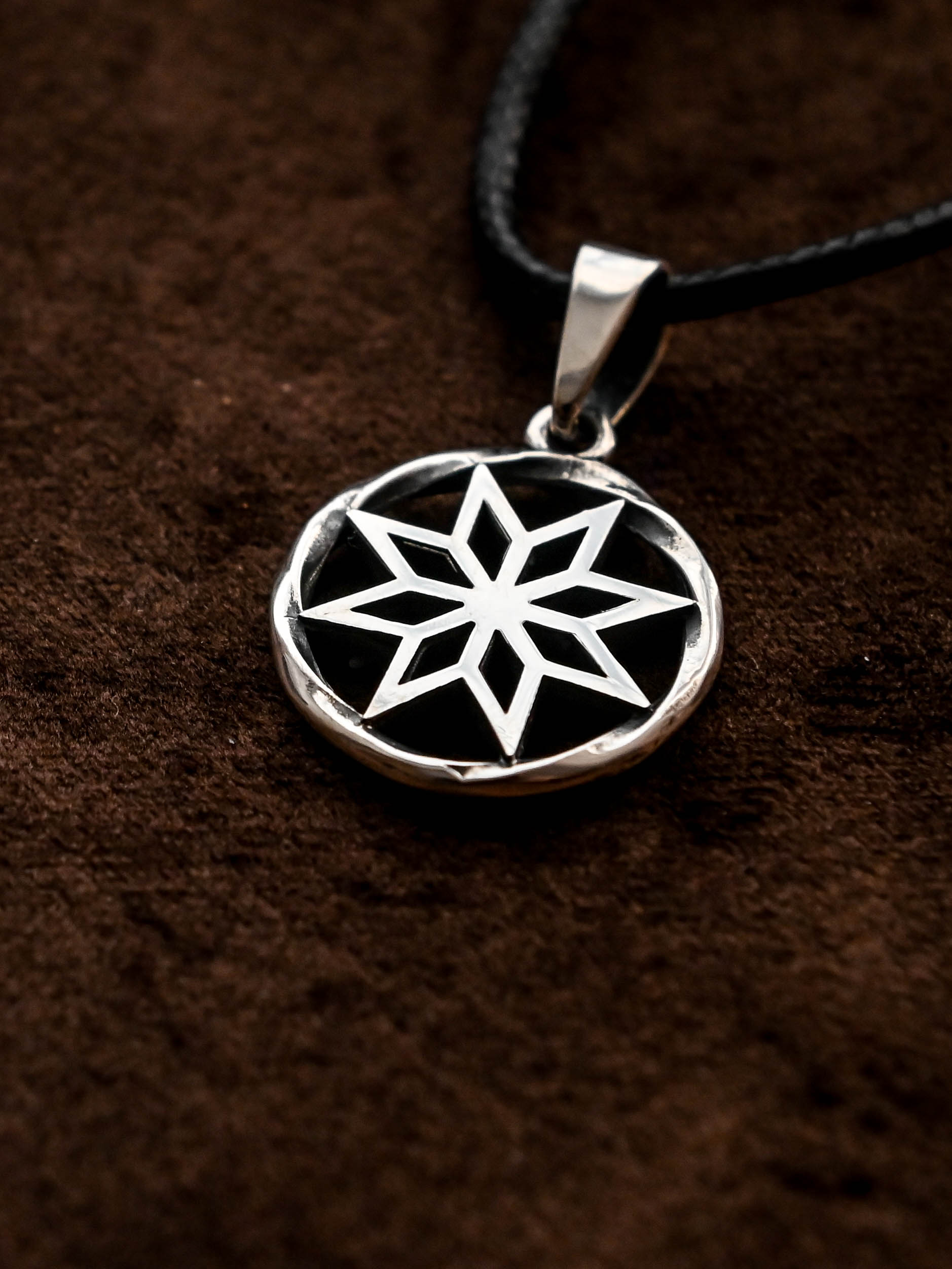 Alatyr Amulet in Twisted Sterling Silver 925 — Slavic, Viking & Norse Symbol Pendant