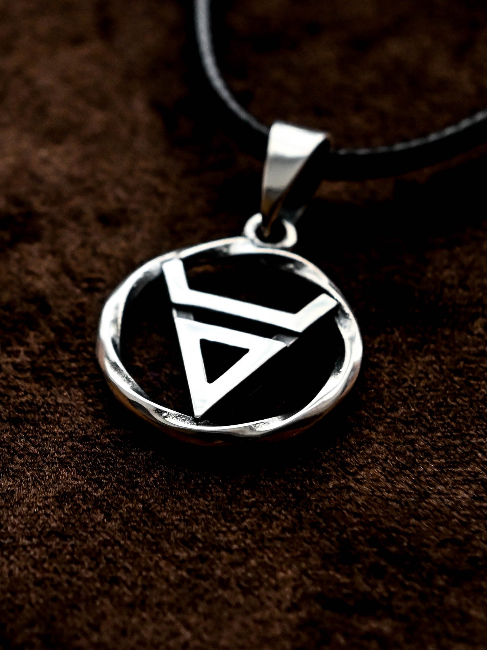 Symbol of Veles Amulet in Twisted Sterling Silver 925 — Slavic, Viking & Norse Symbol Pendant