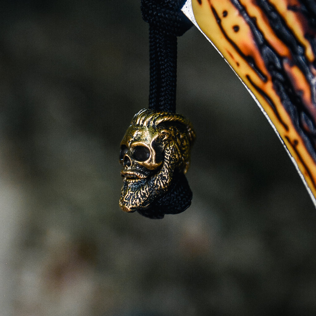 Ragnar Keychain, Bronze on Paracord Cord