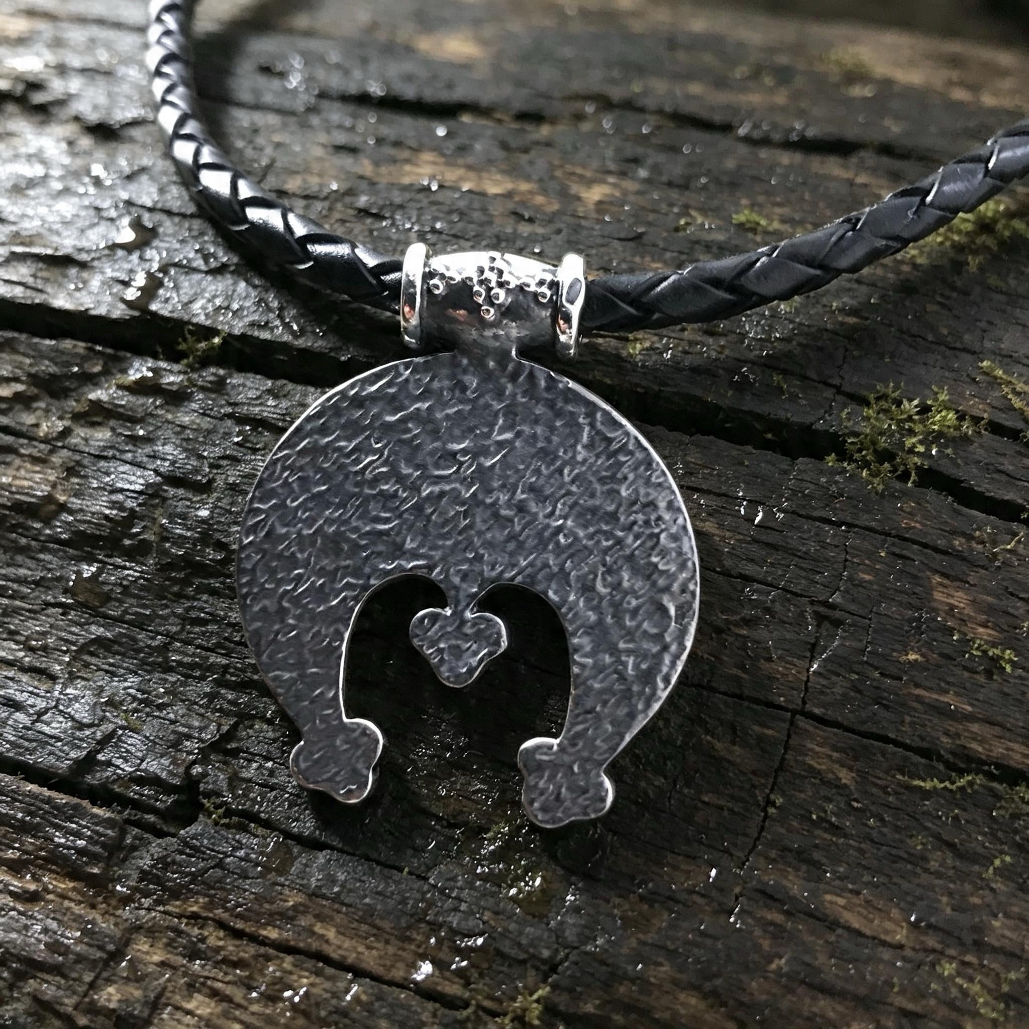 Lunnitsa with Dots Amulet, Sterling Silver 925 — Slavic Symbol Pendant