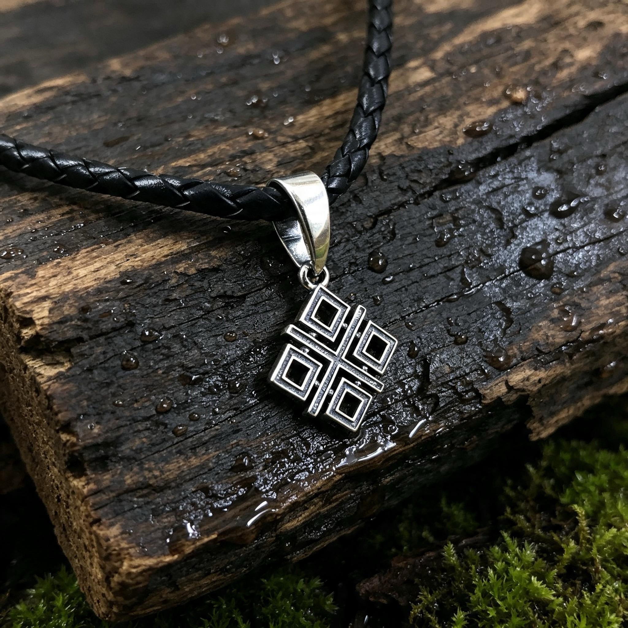 Makosh Amulet, Sterling Silver 925 — Slavic Symbol Pendant