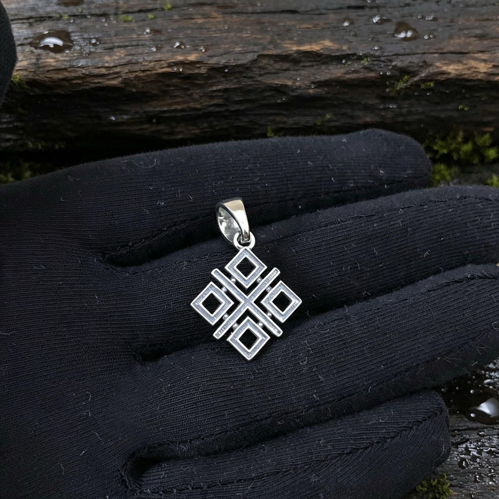 Makosh Amulet, Sterling Silver 925 — Slavic Symbol Pendant