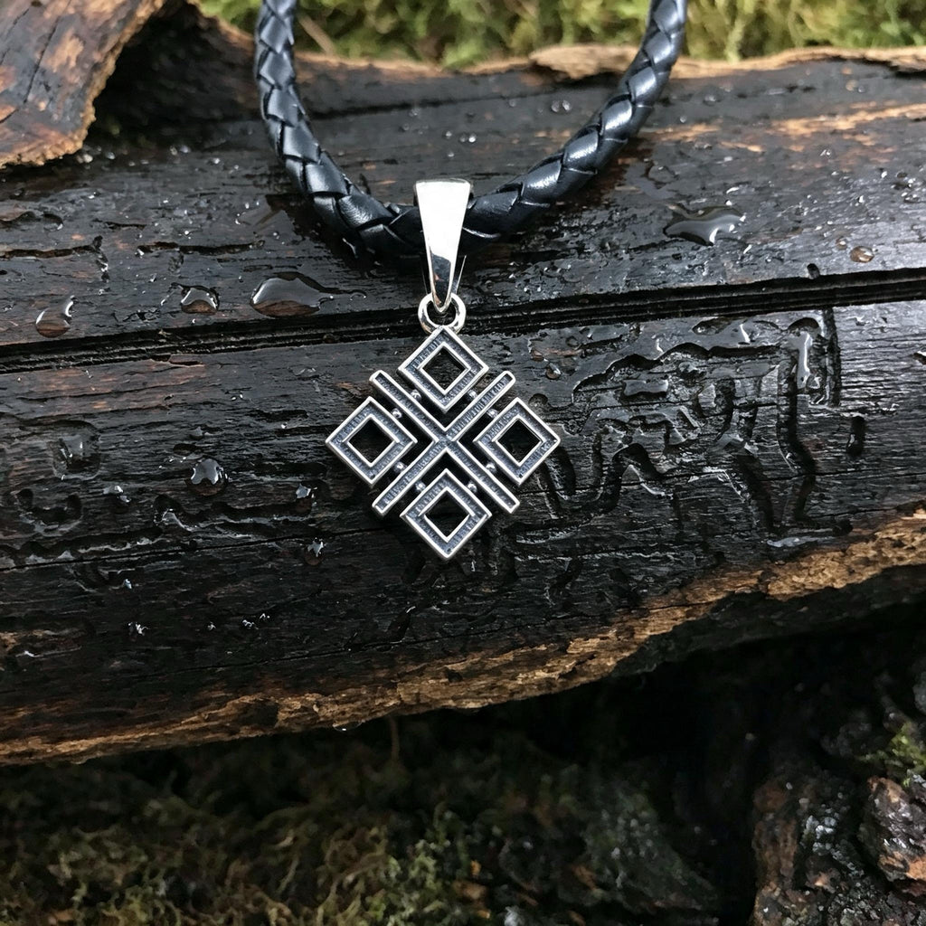 Makosh Amulet, Sterling Silver 925 — Slavic Symbol Pendant