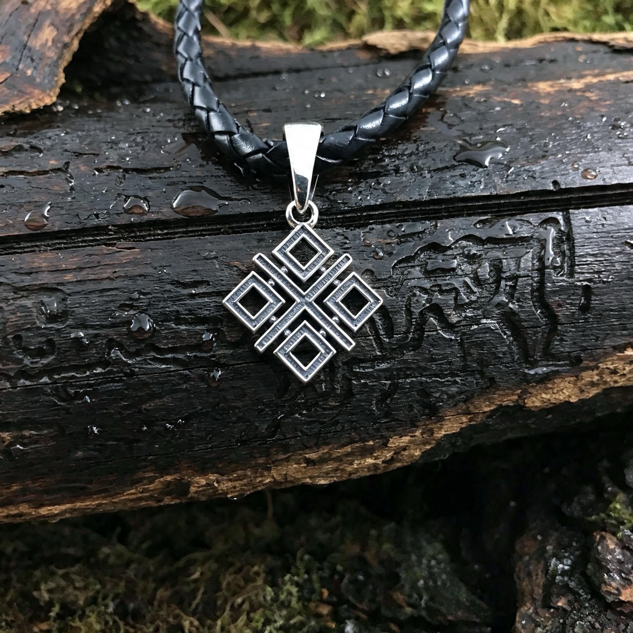 Makosh Amulet, Sterling Silver 925 — Slavic Symbol Pendant
