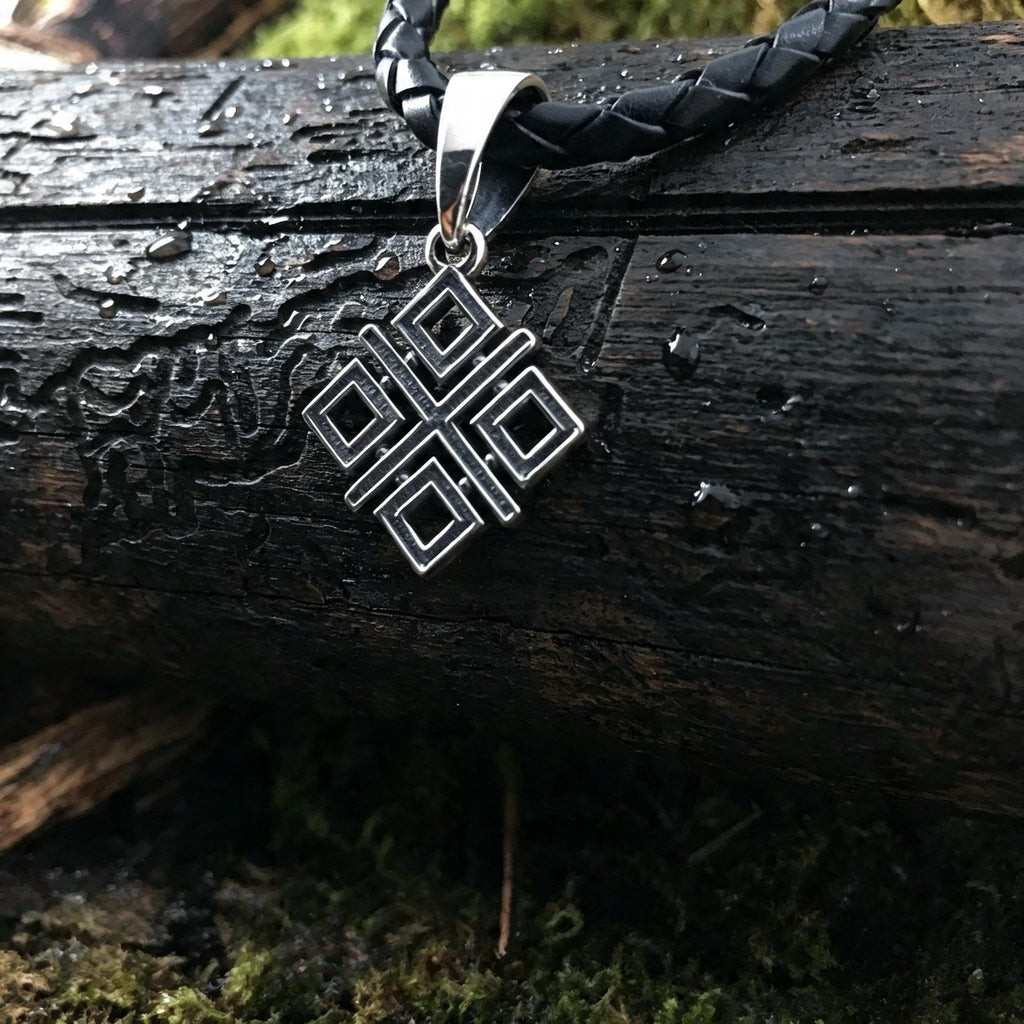 Makosh Amulet, Sterling Silver 925 — Slavic Symbol Pendant