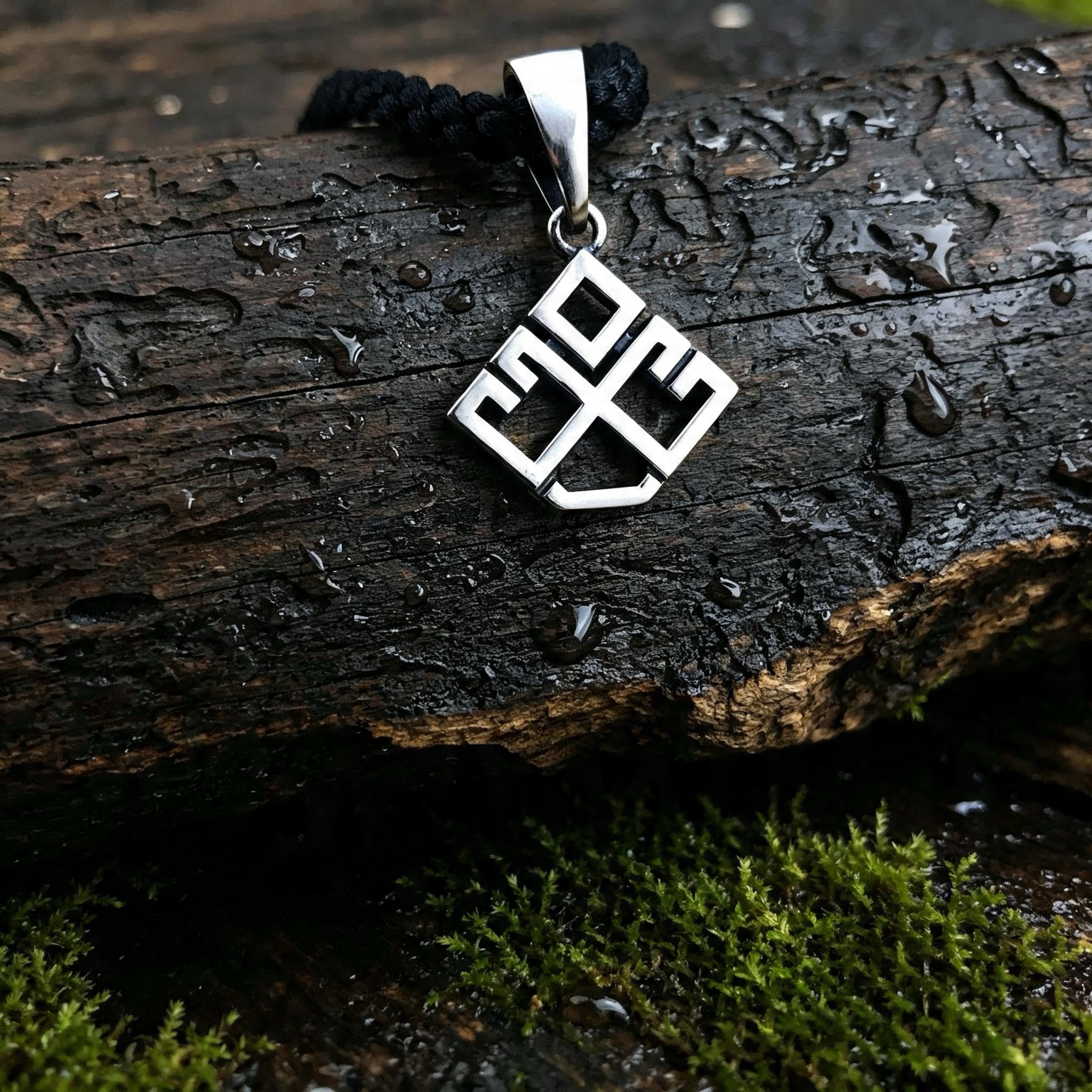 Lelnik Amulet, Sterling Silver 925 — Slavic Symbol Pendant