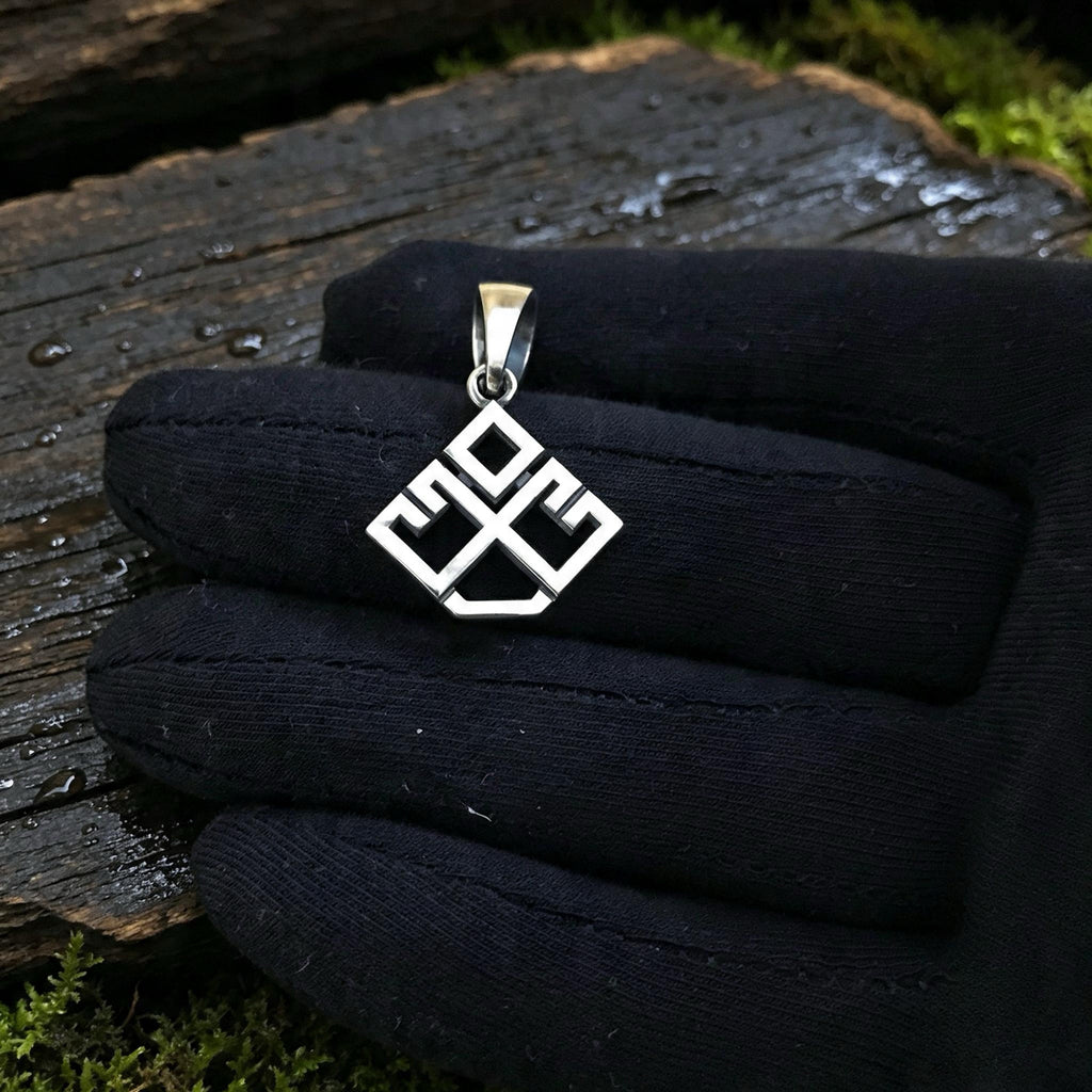 Lelnik Amulet, Sterling Silver 925 — Slavic Symbol Pendant