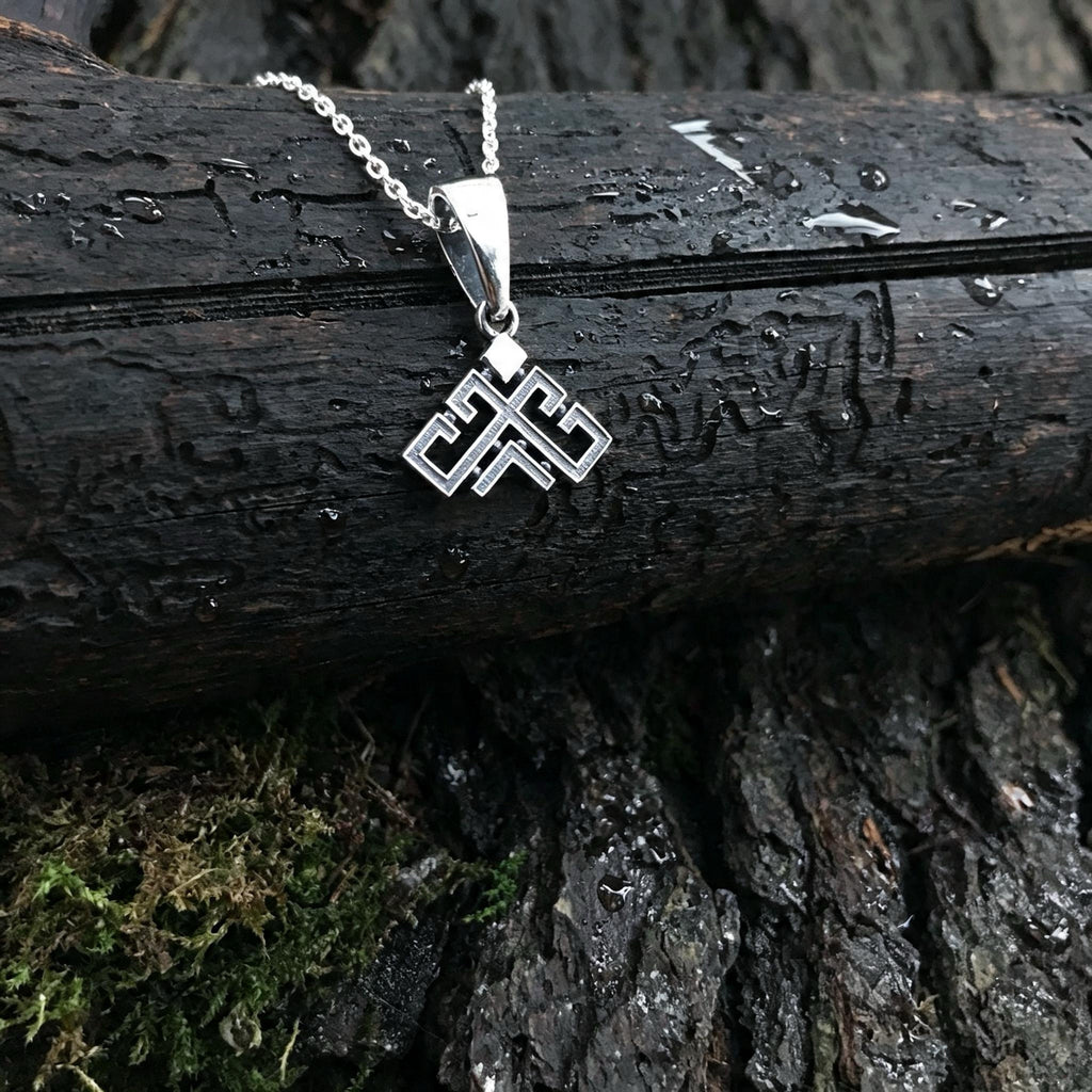 Rozhanitsa Amulet, Sterling Silver 925 — Slavic Symbol Pendant