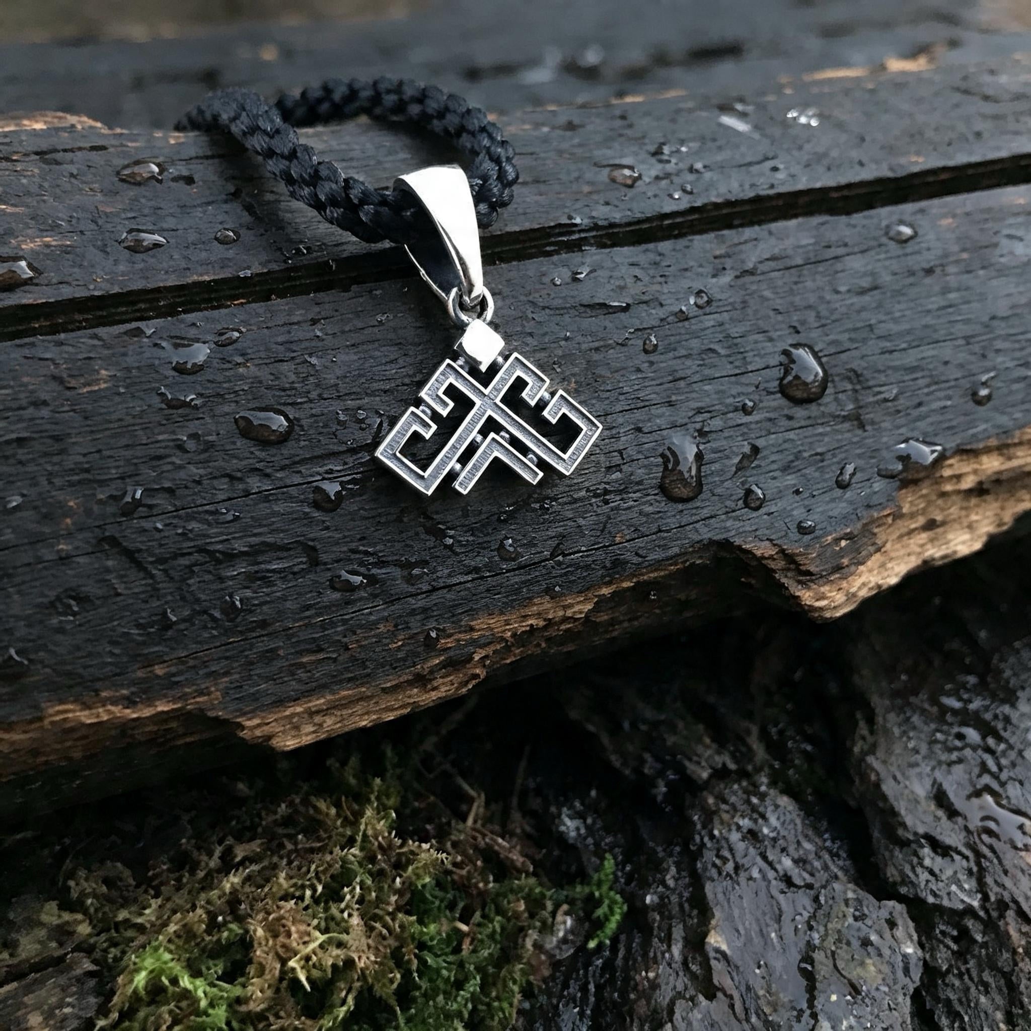 Rozhanitsa Amulet, Sterling Silver 925 — Slavic Symbol Pendant