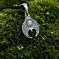 Lunnitsa with Sun and Moon Amulet, Sterling Silver 925 — Slavic Symbol Pendant