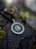 Gebo Rune Amulet in Wheat Ears, Sterling Silver 925 — Pendant