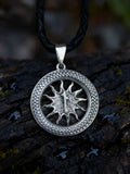 Nauthiz Rune Amulet in Wheat Ears, Sterling Silver 925 — Pendant