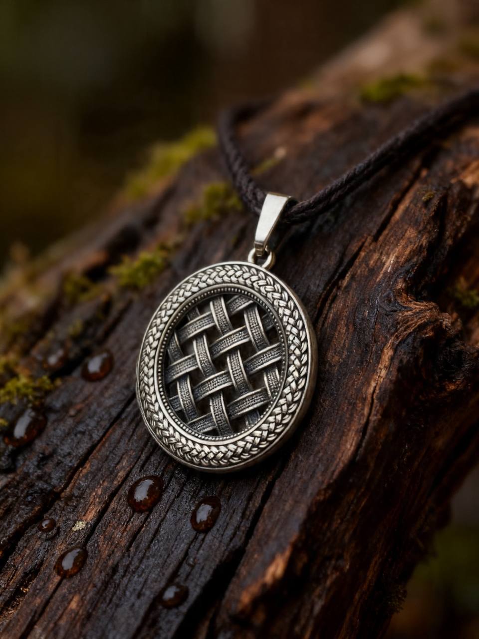 Sown Field Amulet in Wheat Ears, Sterling Silver 925 — Pendant