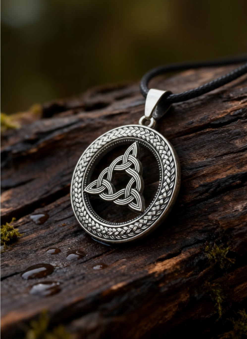Brigid's Knot Amulet in Wheat Ears, Sterling Silver 925 — Pendant