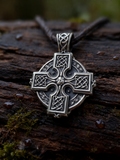 Celtic Cross Amulet, Sterling Silver 925 — Pendant