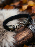 Lynxes Bracelet, Natural Leather and Bronze