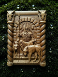 God Odin Wooden Wall Panel — Hand-Carved Wood Art