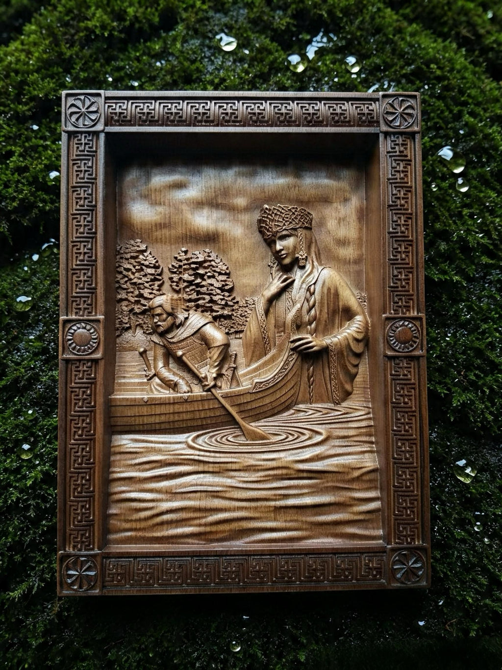Bereginya Wooden Wall Panel — Hand-Carved Wood Art
