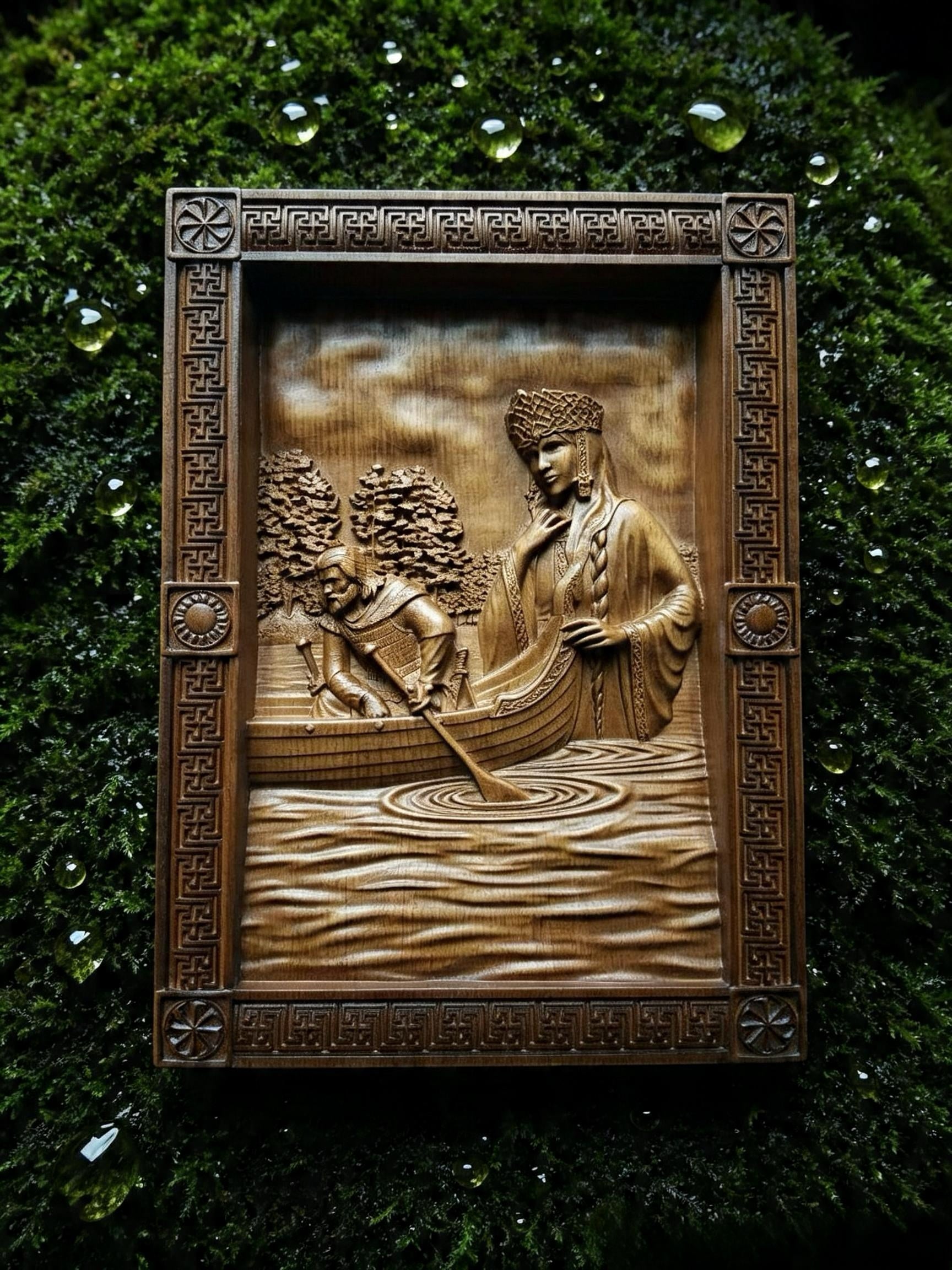 Bereginya Wooden Wall Panel — Hand-Carved Wood Art