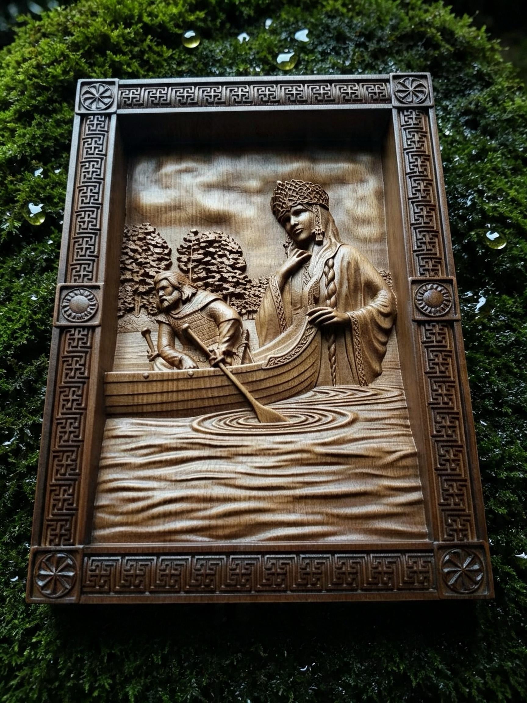 Bereginya Wooden Wall Panel — Hand-Carved Wood Art