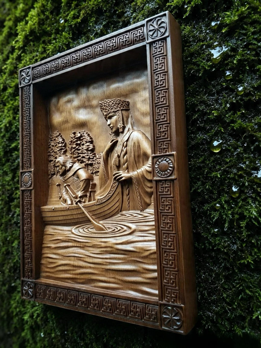 Bereginya Wooden Wall Panel — Hand-Carved Wood Art