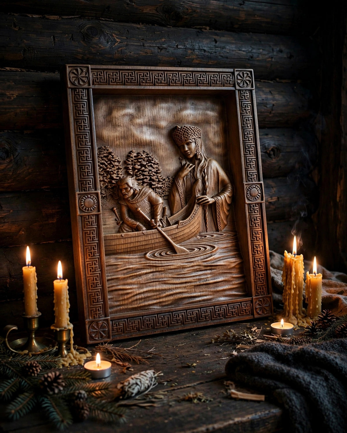 Bereginya Wooden Wall Panel — Hand-Carved Wood Art