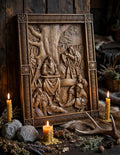 Song of Boyan Wooden Wall Panel — Hand-Carved Wood Art