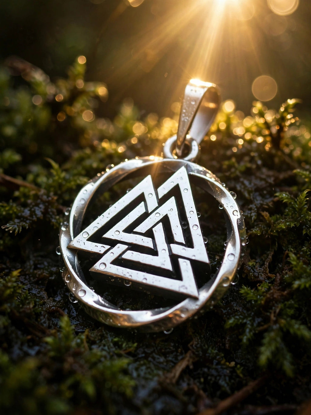 Symbol of Veles Amulet in Twisted Sterling Silver 925 — Slavic, Viking & Norse Symbol Pendant (копия)