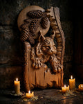 Lynx Wooden Wall Panel — Hand-Carved Wood Art