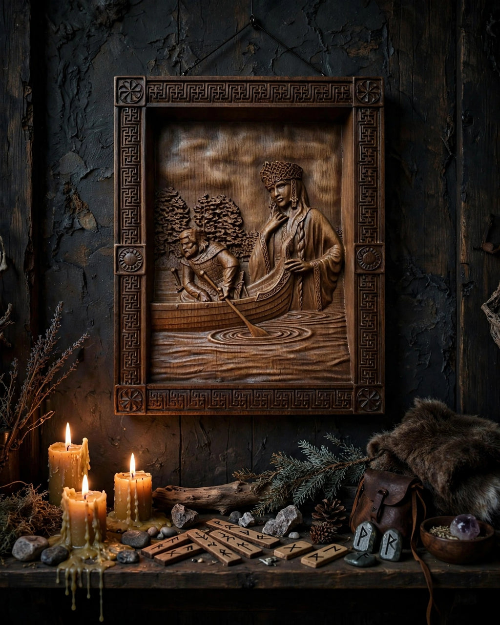 Bereginya Wooden Wall Panel — Hand-Carved Wood Art
