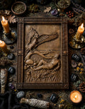 Bird Gamayun Wooden Wall Panel — Hand-Carved Wood Art