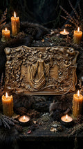 Slavic Goddess Zhiva Wooden Wall Panel — Hand-Carved Wood Art