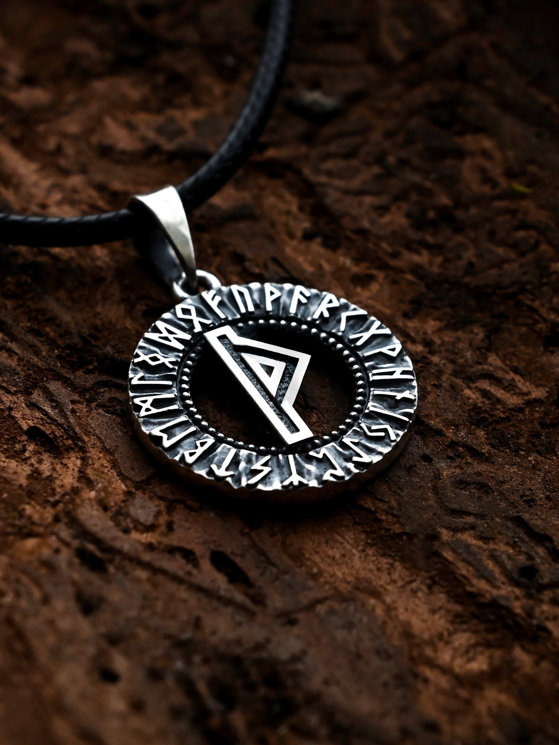 Thurisaz Rune Amulet, Elder Futhark, Sterling Silver 925 — Viking & Norse Symbol Pendant