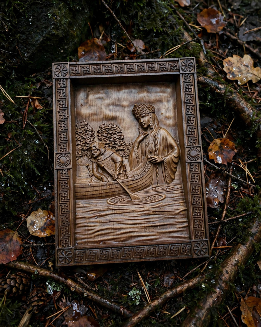 Bereginya Wooden Wall Panel — Hand-Carved Wood Art