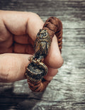 Owl Bracelet, Paracord and Bronze
